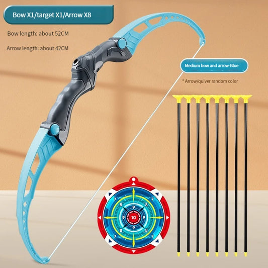 52cm Children's Archery Practice Bow and Arrow Set with Target - Outdoor Sports Shooting Toy for Boys and Kids
